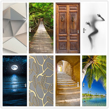 Load image into Gallery viewer, 3D beau paysage autocollant de porte pour salon chambre bricolage PVC auto-adhésif papier peint étanche stickers muraux deursticker