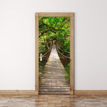 Load image into Gallery viewer, 3D beau paysage autocollant de porte pour salon chambre bricolage PVC auto-adhésif papier peint étanche stickers muraux deursticker