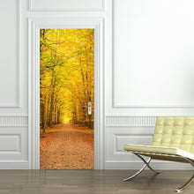 Load image into Gallery viewer, 3D beau paysage autocollant de porte pour salon chambre bricolage PVC auto-adhésif papier peint étanche stickers muraux deursticker