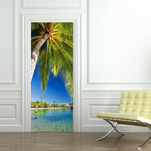 Load image into Gallery viewer, 3D beau paysage autocollant de porte pour salon chambre bricolage PVC auto-adhésif papier peint étanche stickers muraux deursticker