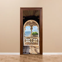Load image into Gallery viewer, 3D beau paysage autocollant de porte pour salon chambre bricolage PVC auto-adhésif papier peint étanche stickers muraux deursticker
