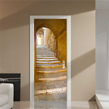 Load image into Gallery viewer, 3D beau paysage autocollant de porte pour salon chambre bricolage PVC auto-adhésif papier peint étanche stickers muraux deursticker