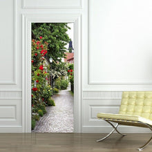 Load image into Gallery viewer, 3D beau paysage autocollant de porte pour salon chambre bricolage PVC auto-adhésif papier peint étanche stickers muraux deursticker