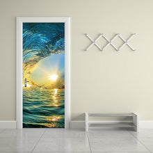 Load image into Gallery viewer, 3D beau paysage autocollant de porte pour salon chambre bricolage PVC auto-adhésif papier peint étanche stickers muraux deursticker