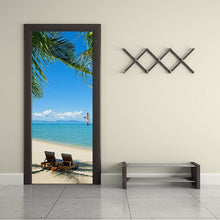 Load image into Gallery viewer, 3D beau paysage autocollant de porte pour salon chambre bricolage PVC auto-adhésif papier peint étanche stickers muraux deursticker